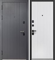 Люксор 2МДФ Вертикаль Графит - Эмалит белый c электронным замком No Key